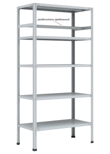 Стеллаж металлический Титан МС-750 1800x1500x300/5