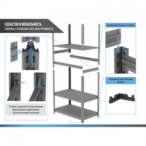 Стеллаж Beamy 1800x1200x600/9
